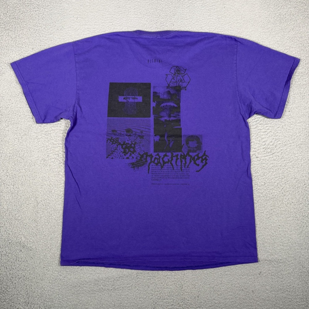 Vitriol Shirt Mens XL Purple Graphic Band Tee Cotton Casual Preppy Logo Skate